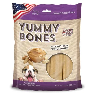 Loving Pets Yummy Bones Peanut Butter 13oz