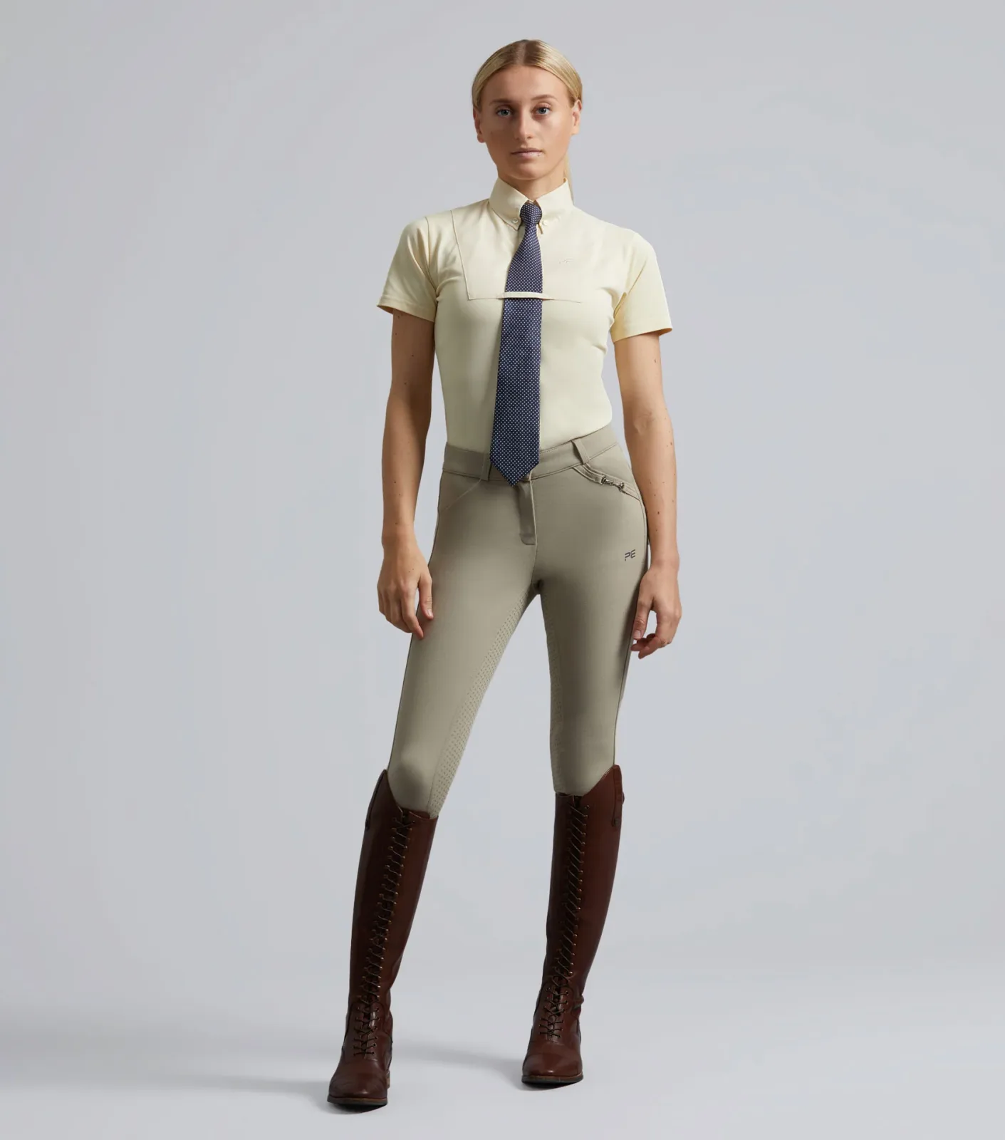 Luciana Ladies Short Sleeve Tie Shirt Vanilla - Image 2