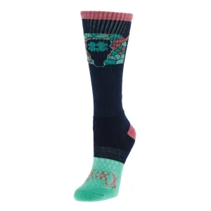 Lucky Chuck Clover Steer Head Performance Crew Socks