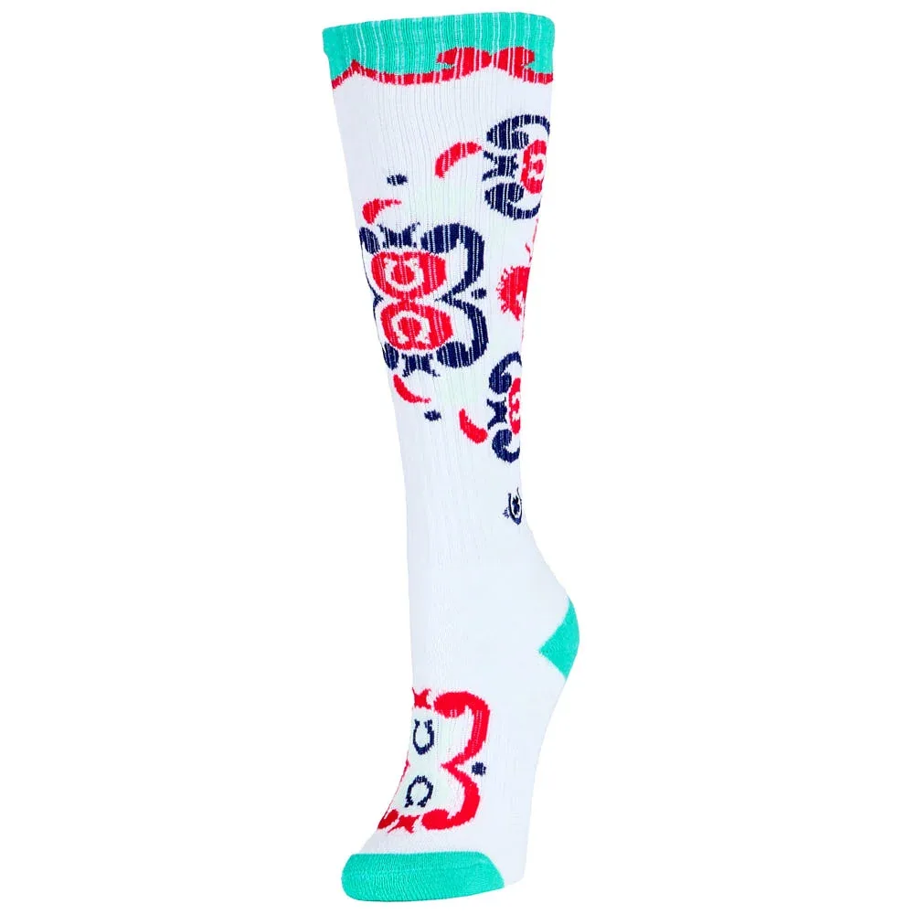 Lucky Chuck Ranch Glam Teal Performance Boot Socks