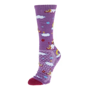 Lucky Chuck Unicorn Purple Performance Crew Socks