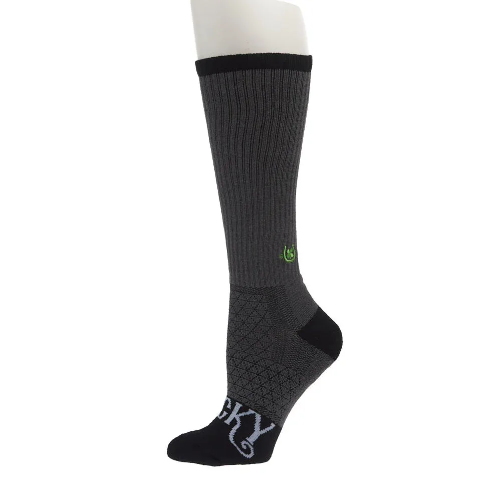 Lucky Chuck Women's The Cowboy Gray Performance Socks - Image 2