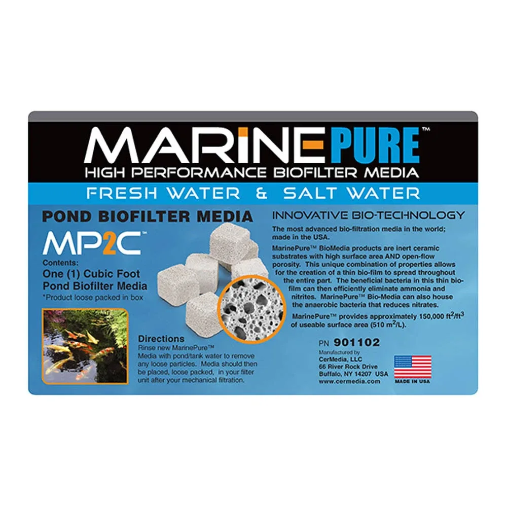 MarinePure High Performance Biofilter Media MP2C (1/2 Cubic Foot) - Cermedia