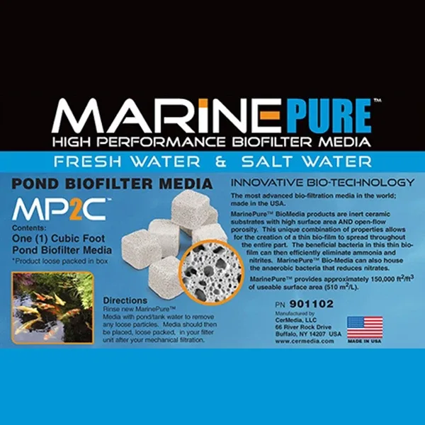 MarinePure High Performance Biofilter Media MP2C 1 CU FT