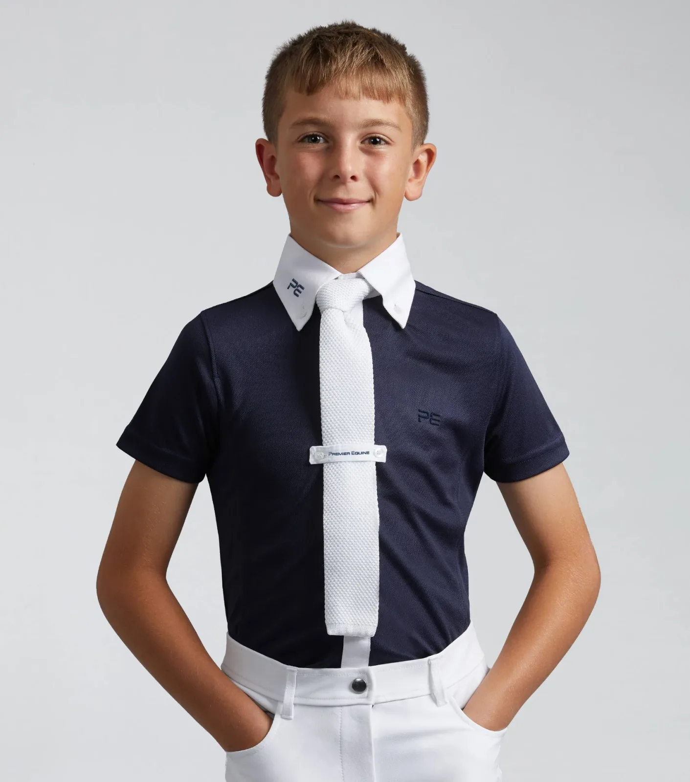 MARKED - Mini Antonio Boy's Short Sleeve Show Shirt Navy