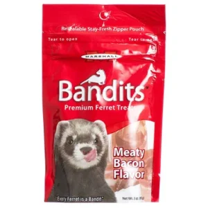 Marshall Pet Bandits Ferret Treat, Meaty Bacon, 3oz