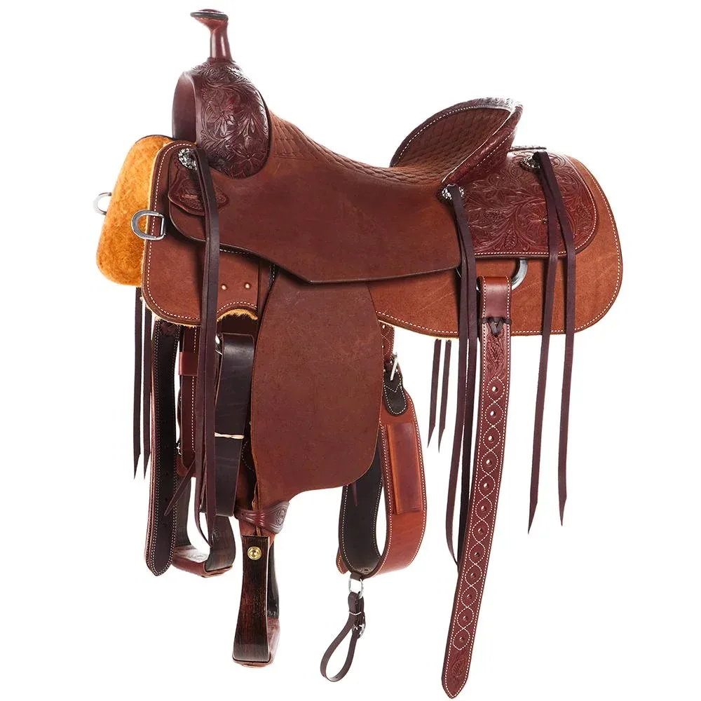 Martin Saddlery 1/4 Breed Desert Flower Chestnut Performance Saddle