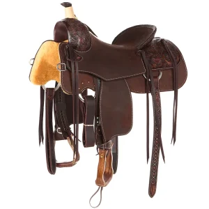 Martin Saddlery 1/4 Tool Mountain Daisy Medium Brown Weathered Antique Performance Saddle