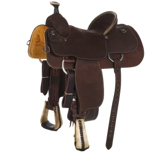 Martin Saddlery 14.5in Roughout Chocolate Hard Seat