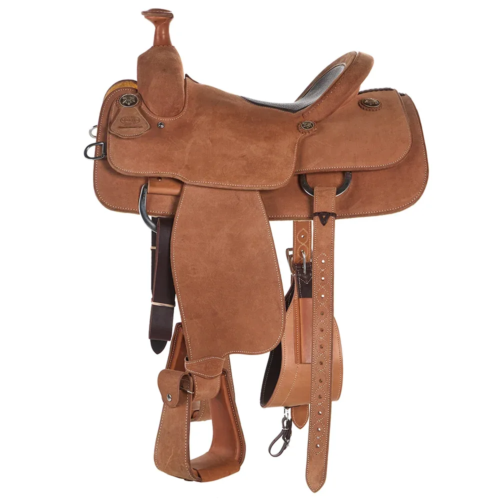 Martin Saddlery 14.5in Roughout Natural Inlaid Chocolate Bison - Image 2