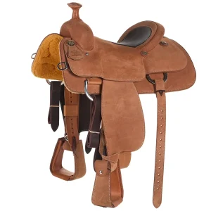 Martin Saddlery 14.5in Roughout Natural Inlaid Chocolate Bison