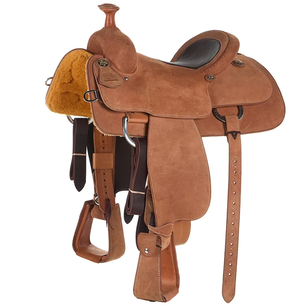 Martin Saddlery 14.5in Roughout Natural Inlaid Chocolate Bison