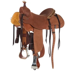 Martin Saddlery 15.5in Heavy Oil Roughout Cowboy Ranch Saddle
