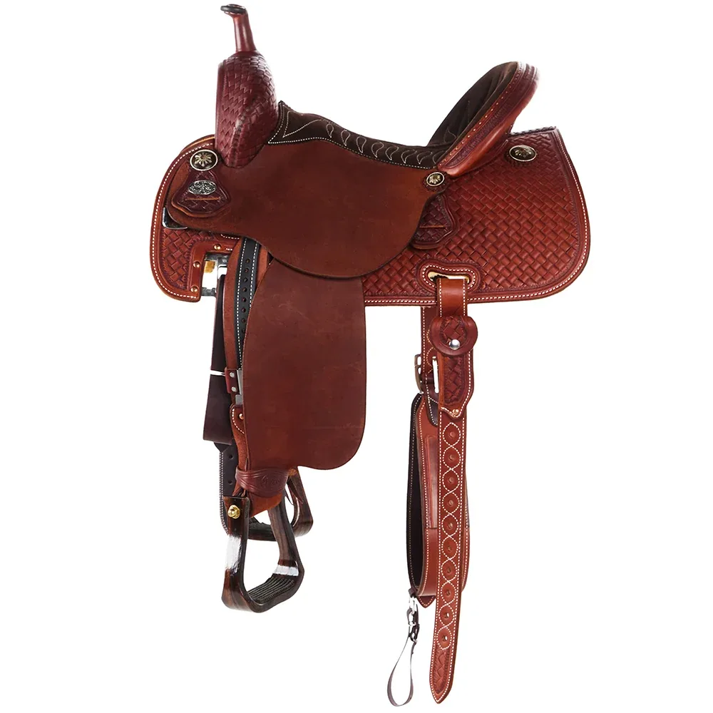 Martin Saddlery Chestnut 1/2 Breed Course Weave 14.5in Stingray - Image 2