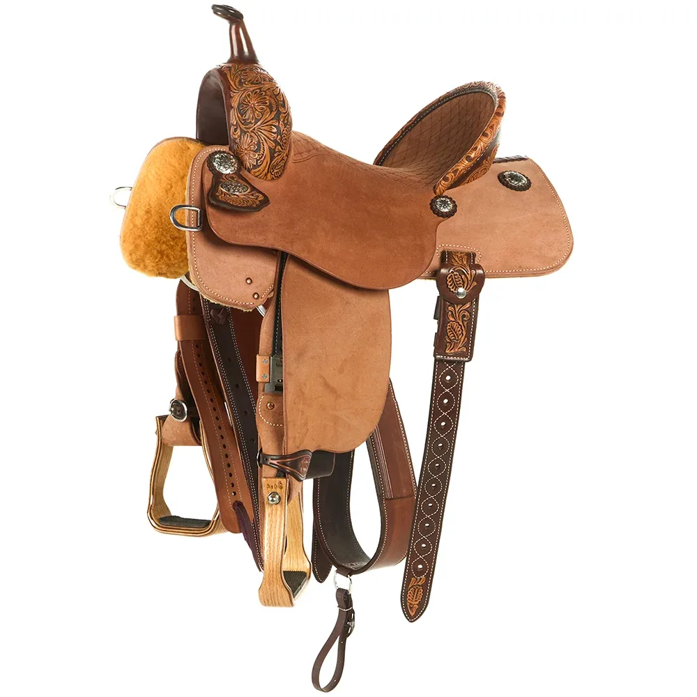 Martin Saddlery Natural 13.5in 1/8 Mountain Daisy BTR Barrel Saddle