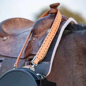 Martin Saddlery Natural Roughout Chocolate Buckstitch Rope Can Strap