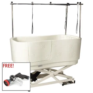 Master Equipment Poly Pro Lift Dog Grooming Tub Ivory