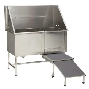 Master Equipment Superior Stainless Steel Dog Grooming Tub 60In Left Plumb