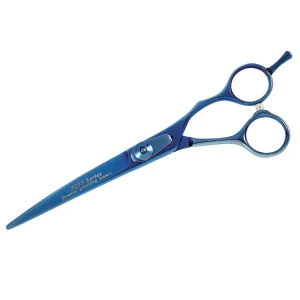 Master Grooming Tools 5200 Series Blue Titanium 6.5In Curved Shears