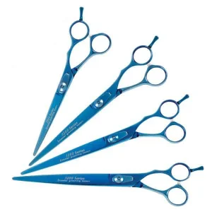 Master Grooming Tools 5200 Series Blue Titanium Straight Shears