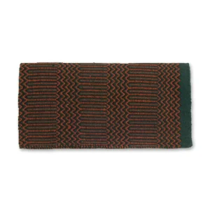 Mayatex 1340 2 Double Weave 32x64 Acrylic Blend Saddle Blanket Hunter Green and Rust