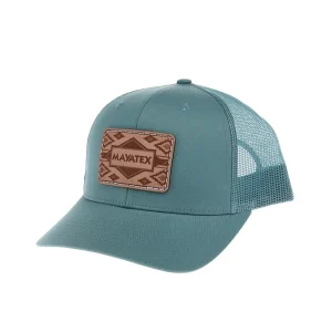 Mayatex Smoke Blue Leather Patch Mesh Back Cap