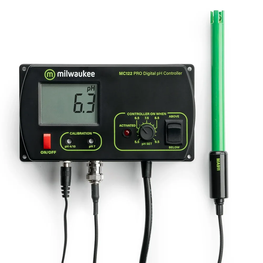 MC122 PH Controller w/ PH Electrode - Milwaukee Instruments