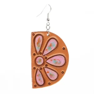 Mcintire Saddlery Mojave Pink Stone Flower Earrings
