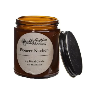 Mcintire Saddlery Pioneer Kitchen Amber Glass Candle
