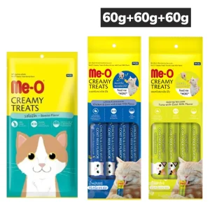 Me O Bonito, Chicken, Liver, Goat, Milk, Tuna Combo Creamy Treats Cat