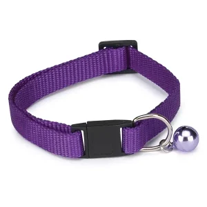 Meow Town Cat Collar 8-12In Purple