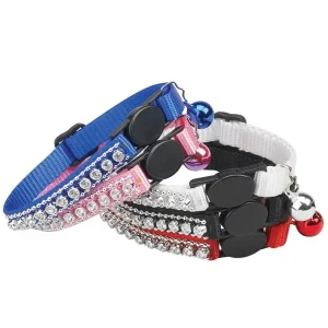 Meow Town Rhinestone Cat Collars