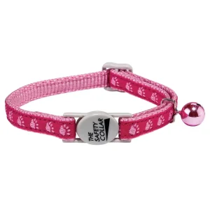Meow Town TwoTone Pawprint Collar Pink