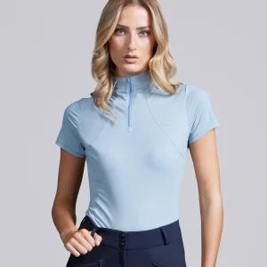 Meraki Womens Short Sleeve Top Dusty Blue