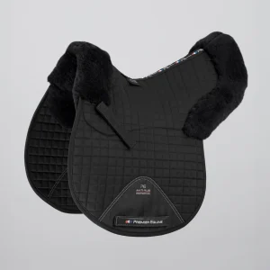 Merino Wool Saddle Pad - GP/Jump Numnah Black/Black Wool