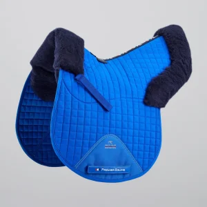 Merino Wool Saddle Pad - GP/Jump Numnah Royal Blue/Navy Wool