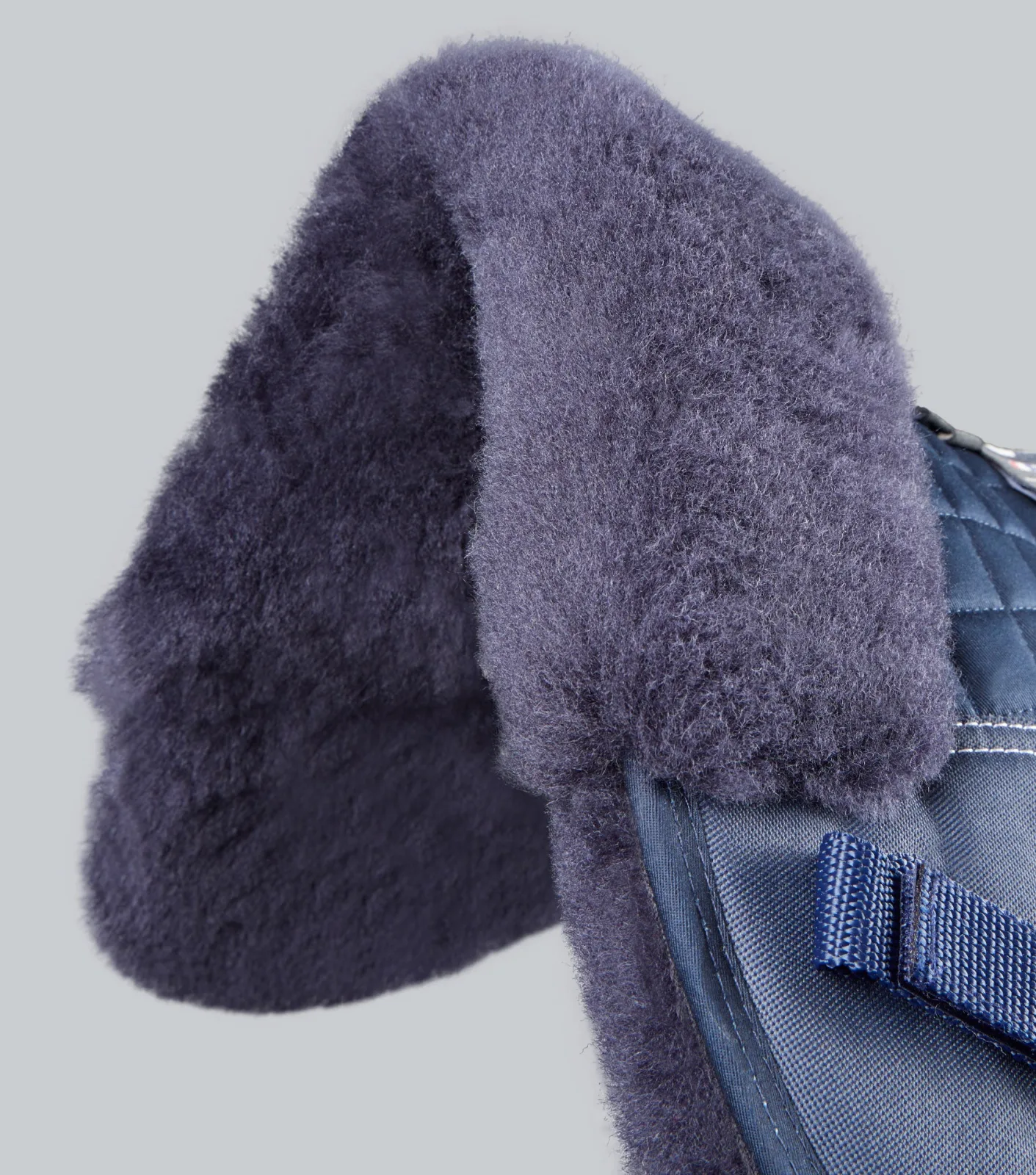 Merino Wool Saddle Pad - Half Pad Navy/Navy Wool - Image 2