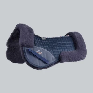 Merino Wool Saddle Pad - Half Pad Navy/Navy Wool