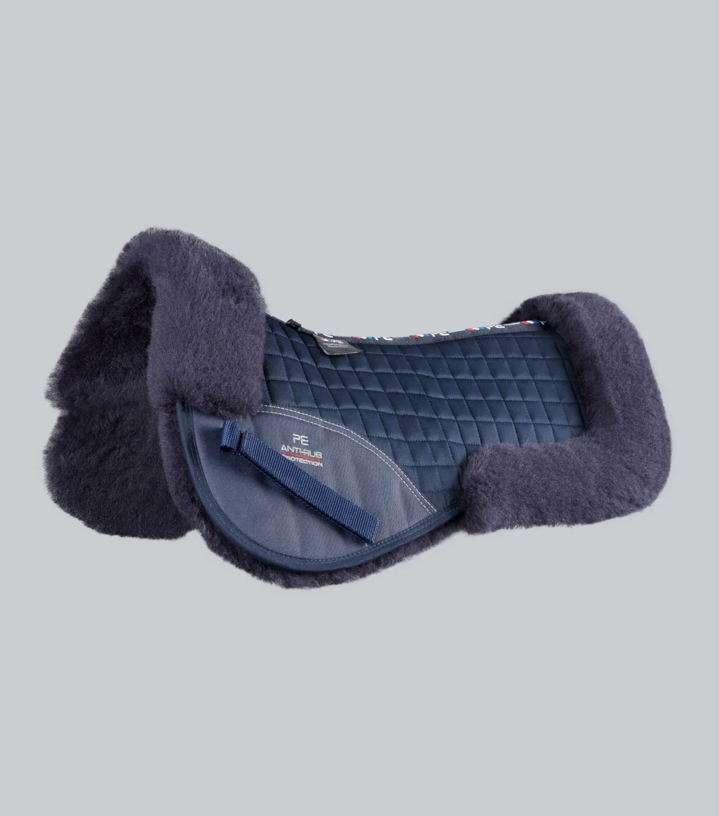 Merino Wool Saddle Pad - Half Pad Navy/Navy Wool