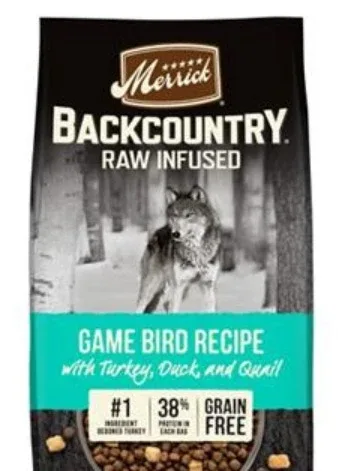 Merrick Dog Backcountry Grain Free Gamebird 10Lb