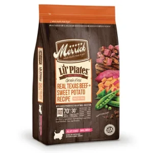 Merrick Lil' Plates Grain Free Real Texas Beef and Sweet Potato Recipe 4 Lbs