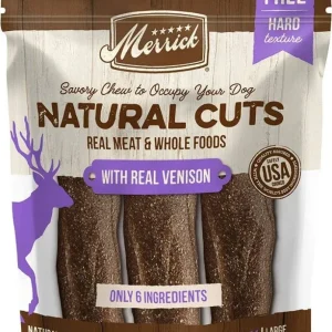 Merrick Natural Cut Venison Chew Treats Large