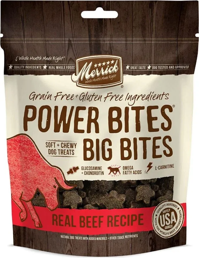 Merrick Power Bites Large Breed Big Bites Beef Recipe