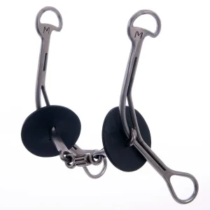Merrill Bits Smooth Dog Bone Roller Long Gag Bit