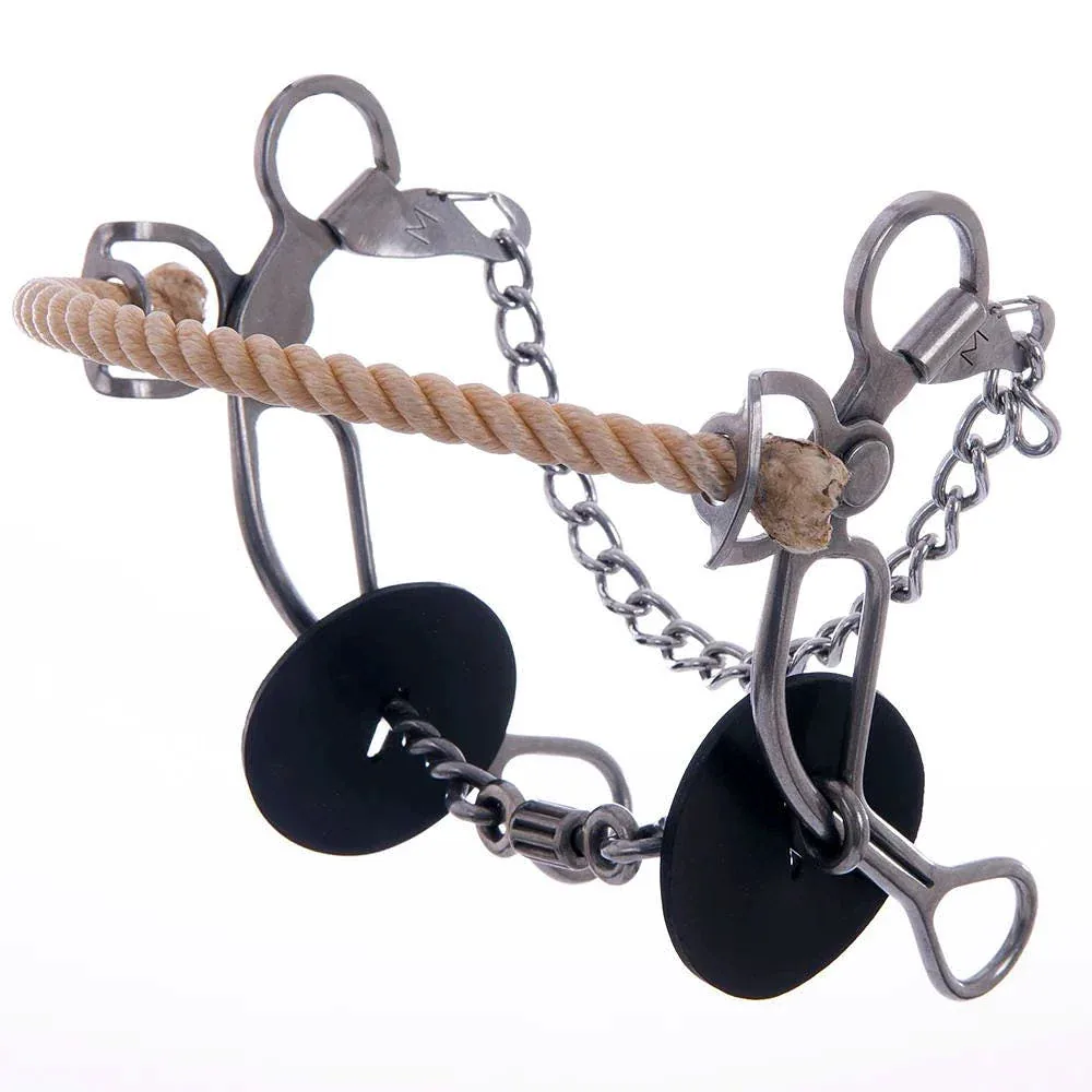 Merrill Bits Twisted Wire Dog Bone Roller Combination Gag Bit