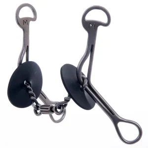 Merrill Bits Twisted Wire Dog Bone Roller Medium Gag Bit