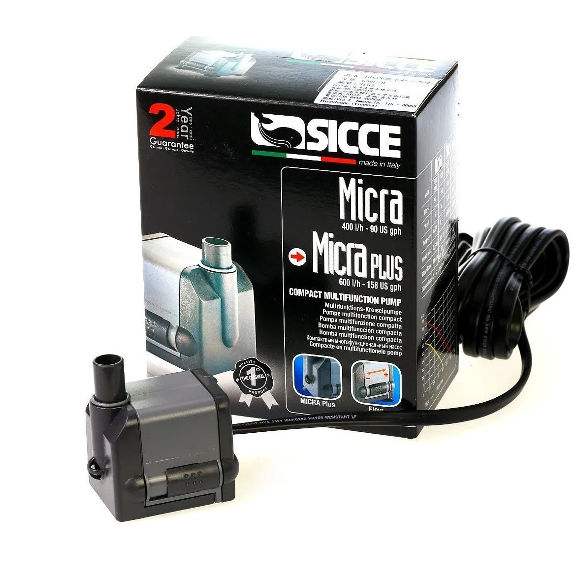 Micra Pump 90 gph 1.9 ft Head - Sicce
