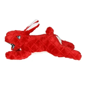 Mighty Angry Animals Rabbit Durable Dog Toy, Red, 12 in