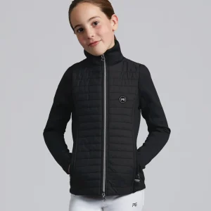 Mini Elena Girl's Hybrid Riding Jacket Black