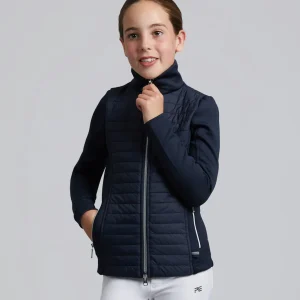 Mini Elena Girl's Hybrid Riding Jacket Navy